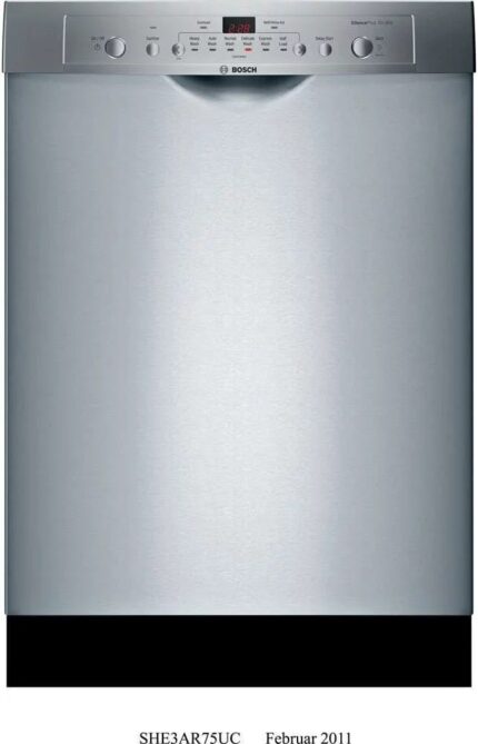 Bosch Ascenta 24â€³ SHE3AR75UC Built-In Dishwasher â€“ Stainless Steel