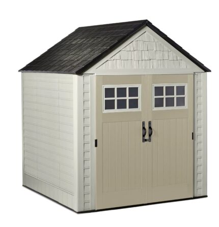 Rubbermaid 7Ã—7 Ft Durable Weatherproof Resin Outdoor Storage Shed
