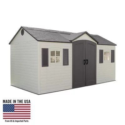 Lifetime Storage Shed: lifetime Garden Building Shed â€“ 15â€² X 8â€² â€“ Gray
