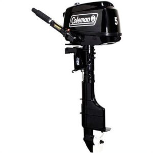 Coleman Powersports 5 HP 4 Stroke Outboard Boat Motor with Easy Pull Start F5BMS