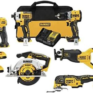 DEWALT 20V MAX* XR Cordless Combo Kit (6-Tool) with (2) Ah Batteries and Charger (DCK648D2)