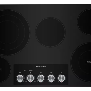 KitchenAid 36″ Electric Cooktop with 5 Elements and Knob Controls