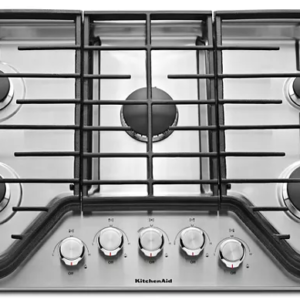KitchenAid 36″ 5-Burner Gas Cooktop KCGS356ESS